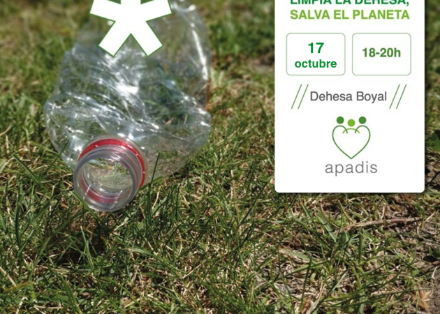 El Hogar Verde de APADIS vuelve a limpiar la Dehesa de plásticos el 17 de octubre