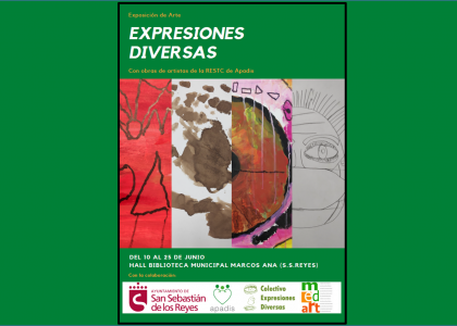 Artistas de APADIS inauguran “Expresiones Diversas” en la Biblioteca Marcos Ana de Sanse